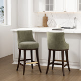 Lucia Barstool in Leaf Green (set of 2) by Manhattan Comfort at Eve Furniture