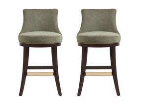 Lucia Barstool in Leaf Green (set of 2) by Manhattan Comfort at Eve Furniture