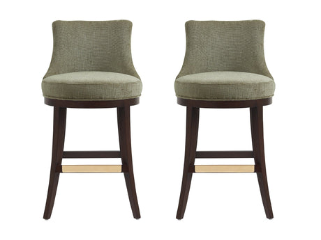 Lucia Barstool in Leaf Green (set of 2) by Manhattan Comfort at Eve Furniture