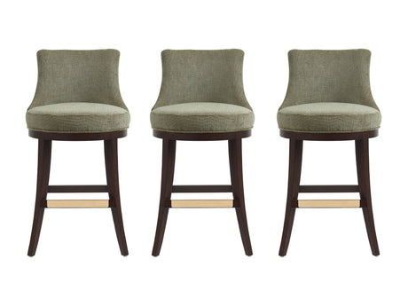 Lucia Barstool in Leaf Green (set of 3) by Manhattan Comfort at Eve Furniture