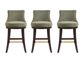 Lucia Barstool in Leaf Green (set of 3) by Manhattan Comfort at Eve Furniture