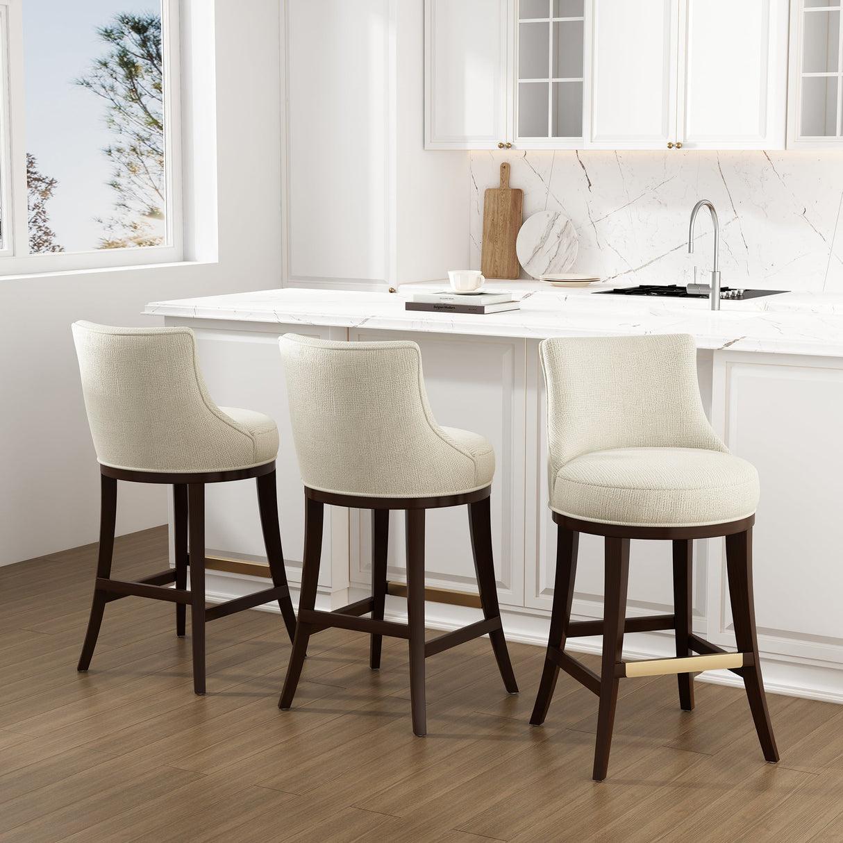 Lucia Barstool in Natural (set of 3) by Manhattan Comfort at Eve Furniture