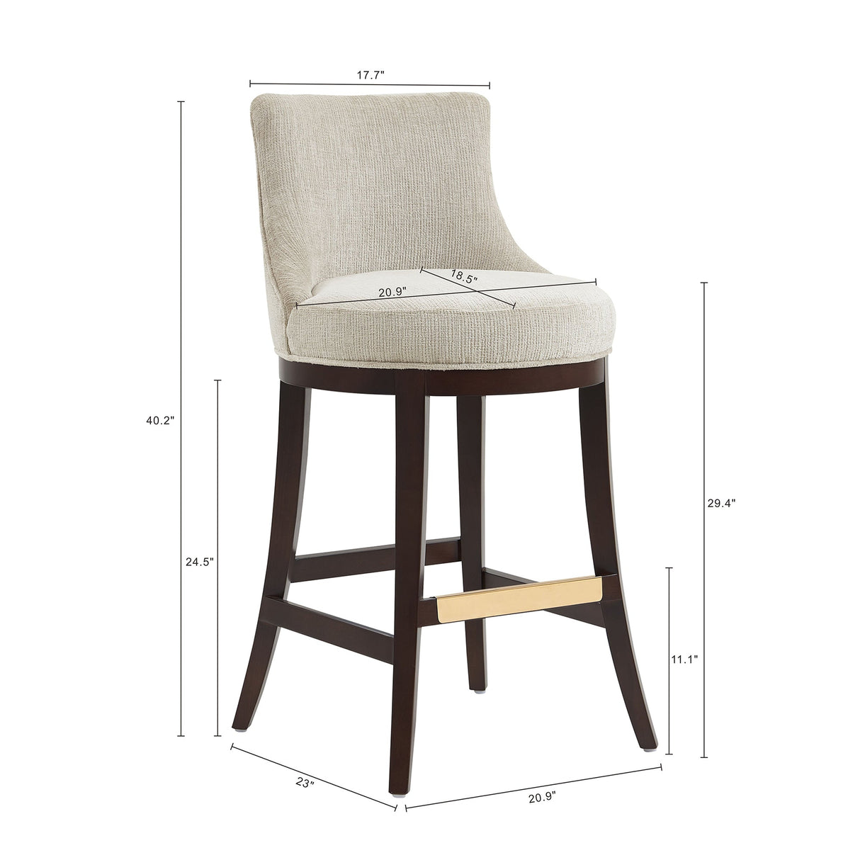Lucia Barstool in Natural (set of 3) by Manhattan Comfort at Eve Furniture