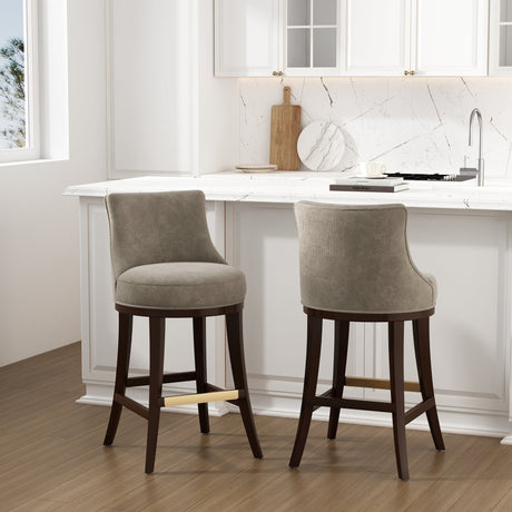 Lucia Barstool in Taupe (set of 2) by Manhattan Comfort at Eve Furniture