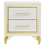 Lucia Beige/White 4-Piece Eastern King Bedroom Set by Coaster at Eve Furniture