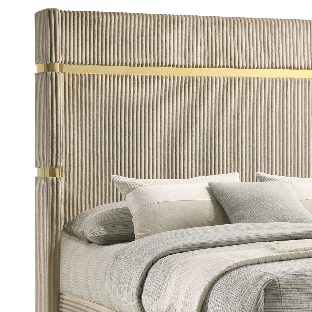 Lucia Beige And White 3-Piece Queen Bedroom Set by Coaster at Eve Furniture