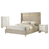 Lucia Beige And White 3-Piece Queen Bedroom Set by Coaster at Eve Furniture