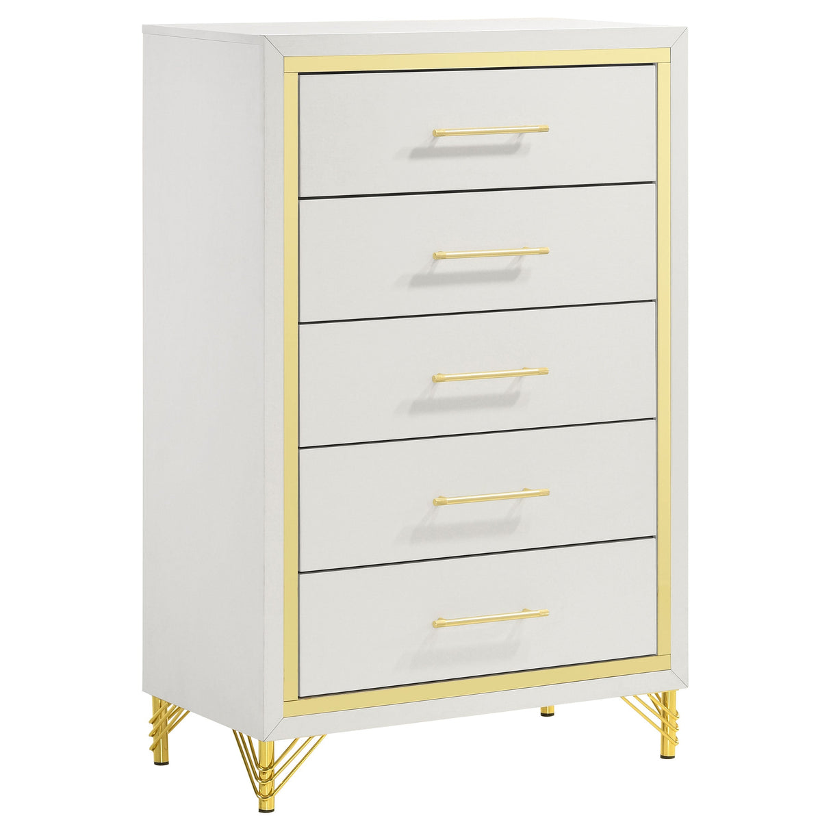 Lucia Beige And White 3-Piece Queen Bedroom Set by Coaster at Eve Furniture