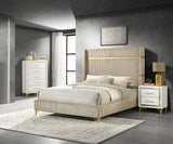 Lucia Beige And White 3-Piece Queen Bedroom Set by Coaster at Eve Furniture