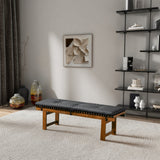 Lucia Bench in Black PU Leather by Ashcroft Furniture at Eve Furniture
