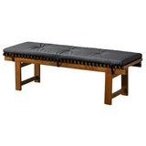 Lucia Bench in Black PU Leather by Ashcroft Furniture at Eve Furniture