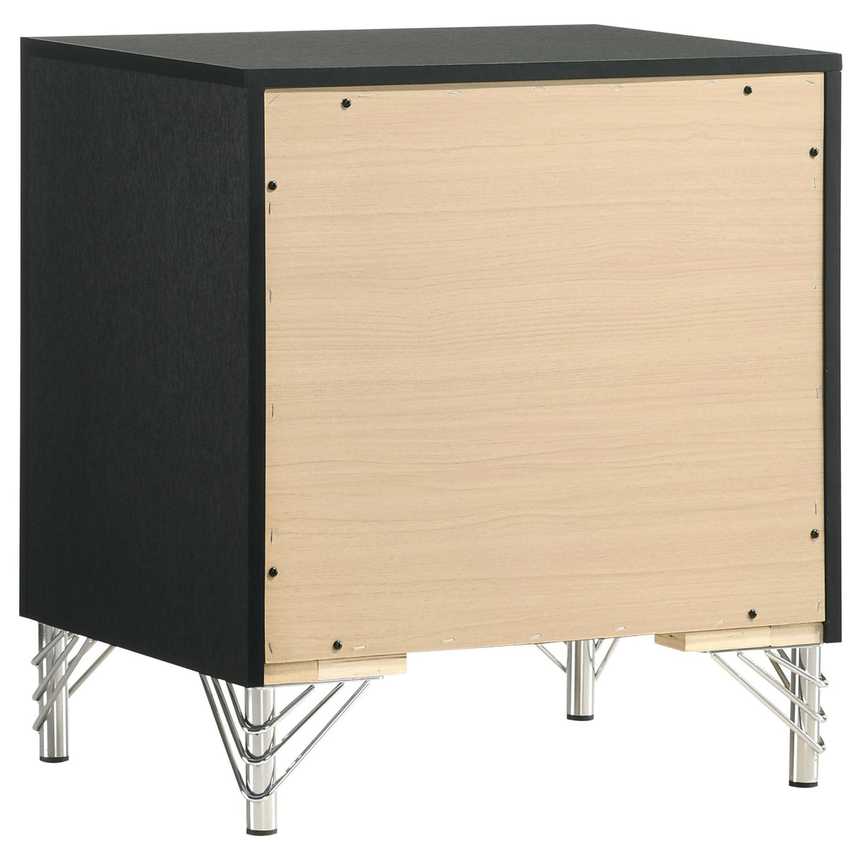 Lucia Black 2-drawer Nightstand Bedside Table by Coaster at Eve Furniture