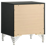 Lucia Black 2-drawer Nightstand Bedside Table by Coaster at Eve Furniture