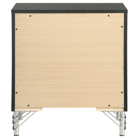 Lucia Black 2-drawer Nightstand Bedside Table by Coaster at Eve Furniture