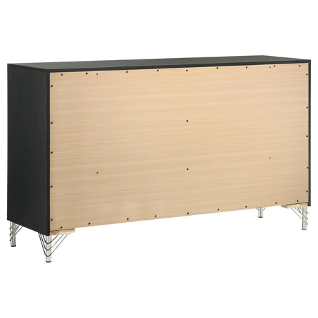 Lucia Black 6-drawer Dresser Cabinet by Coaster at Eve Furniture