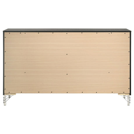 Lucia Black 6-drawer Dresser Cabinet by Coaster at Eve Furniture