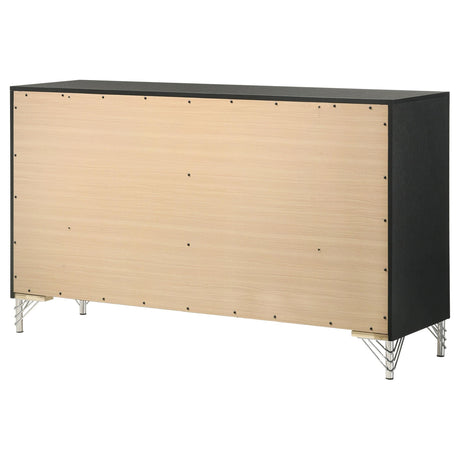 Lucia Black 6-drawer Dresser Cabinet by Coaster at Eve Furniture