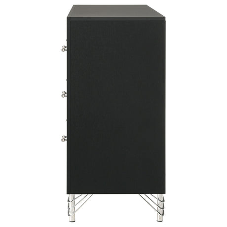 Lucia Black 6-drawer Dresser Cabinet by Coaster at Eve Furniture