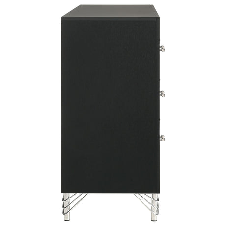 Lucia Black 6-drawer Dresser Cabinet by Coaster at Eve Furniture