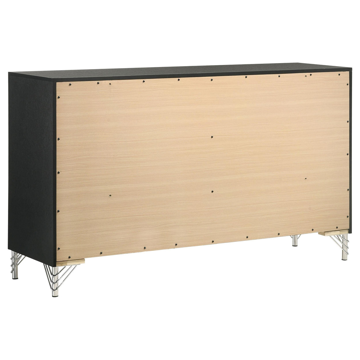 Lucia Black 6-drawer Dresser Cabinet by Coaster at Eve Furniture
