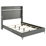 Lucia Grey/Black 4-Piece Eastern King Bedroom Set by Coaster at Eve Furniture