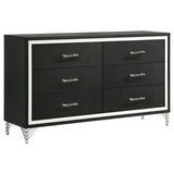 Lucia Grey/Black 4-Piece Queen Bedroom Set by Coaster at Eve Furniture