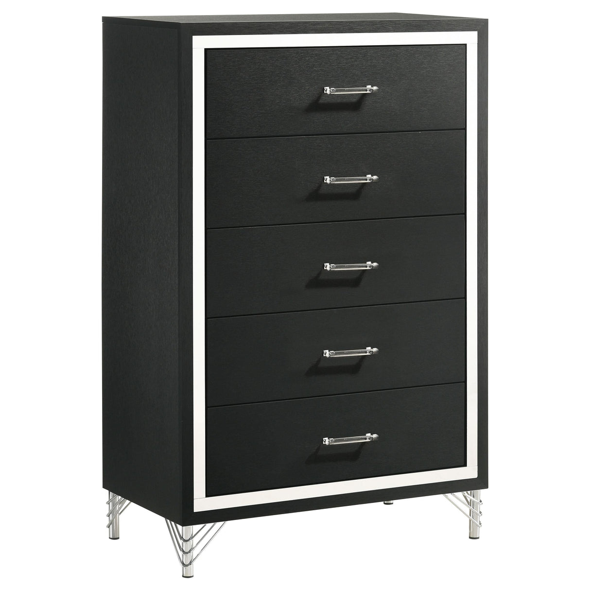 Lucia Grey/Black 5-Piece Queen Bedroom Set by Coaster at Eve Furniture