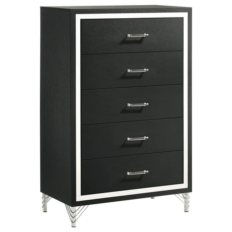 Lucia Grey/Black 5-Piece Queen Bedroom Set by Coaster at Eve Furniture