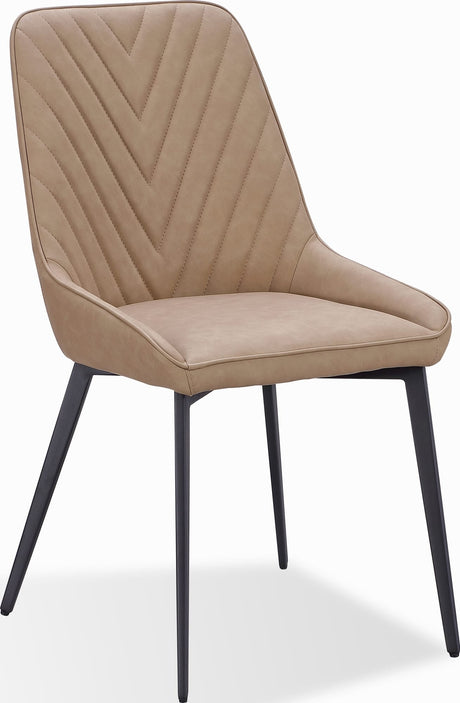 Lucia Honey/Matte Black Metal Leg Upholstered Dining Chair (Set of 2) by Modus Furniture at Eve Furniture