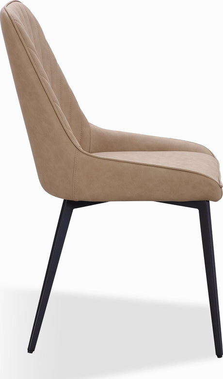 Lucia Honey/Matte Black Metal Leg Upholstered Dining Chair (Set of 2) by Modus Furniture at Eve Furniture