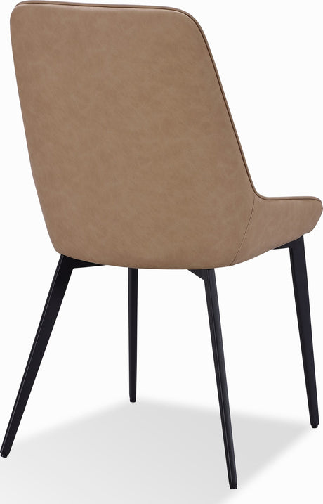 Lucia Honey/Matte Black Metal Leg Upholstered Dining Chair (Set of 2) by Modus Furniture at Eve Furniture