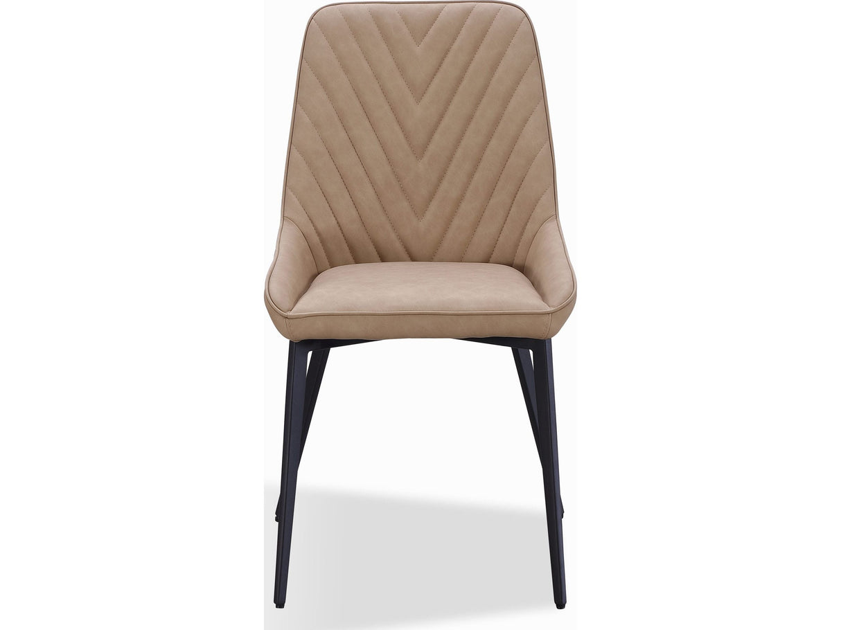 Lucia Honey/Matte Black Metal Leg Upholstered Dining Chair (Set of 2) by Modus Furniture at Eve Furniture