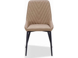 Lucia Honey/Matte Black Metal Leg Upholstered Dining Chair (Set of 2) by Modus Furniture at Eve Furniture