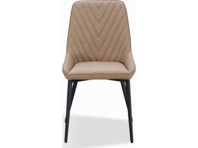 Lucia Honey/Matte Black Metal Leg Upholstered Dining Chair (Set of 2) by Modus Furniture at Eve Furniture