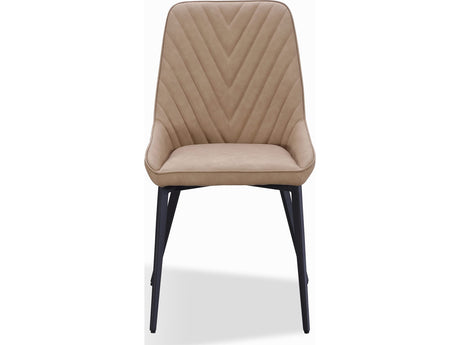 Lucia Honey/Matte Black Metal Leg Upholstered Dining Chair (Set of 2) by Modus Furniture at Eve Furniture