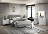 Lucia Light Gray Full Platform Bed by Crown Mark at Eve Furniture
