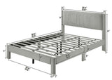 Lucia Light Gray Full Platform Bed by Crown Mark at Eve Furniture