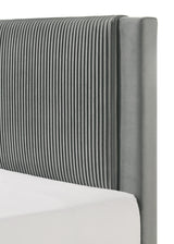 Lucia Light Gray Queen Platform Bed by Crown Mark at Eve Furniture