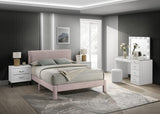 Lucia Pink Twin Platform Bed by Crown Mark at Eve Furniture