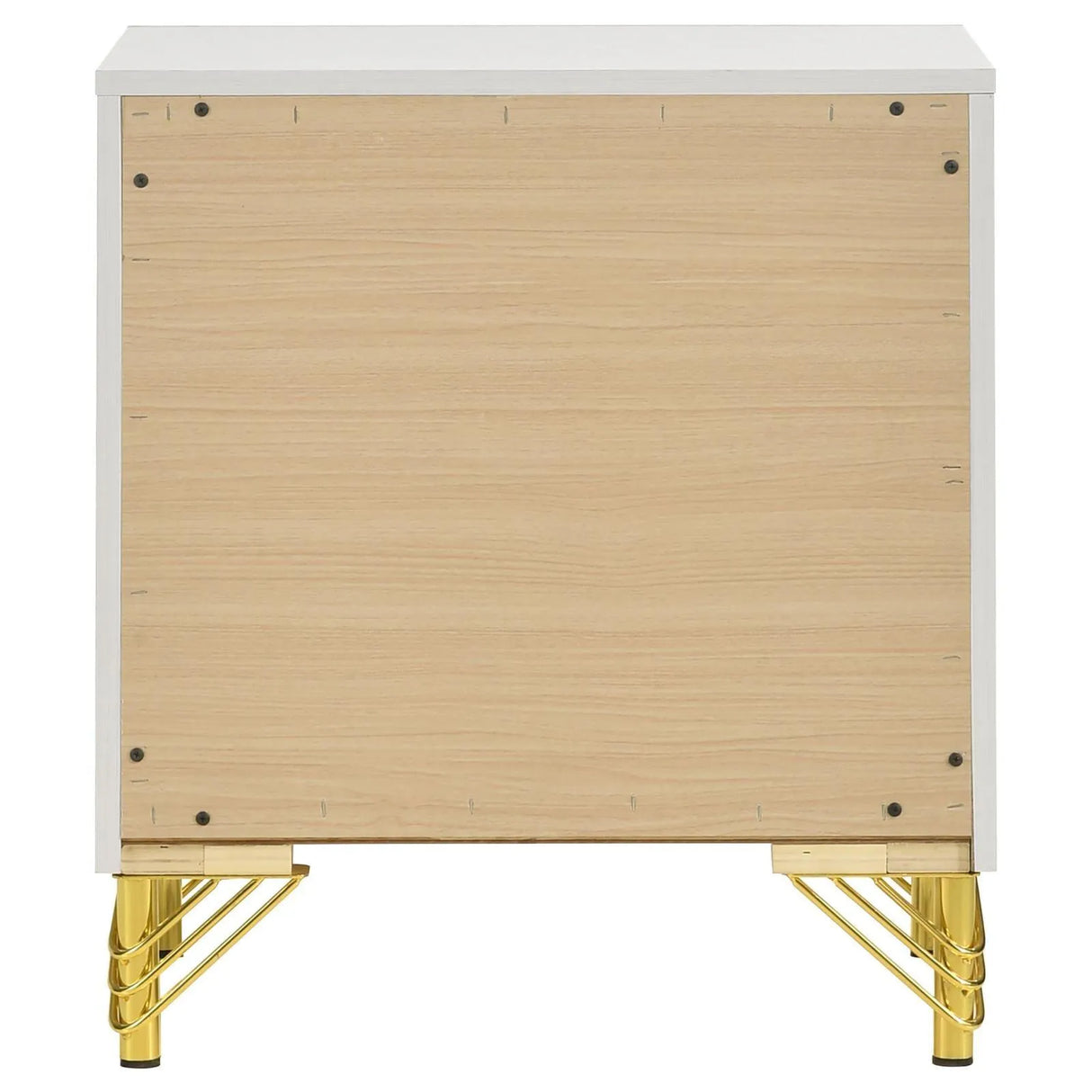 Lucia White 2-drawer Nightstand Bedside Table by Coaster at Eve Furniture