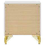 Lucia White 2-drawer Nightstand Bedside Table by Coaster at Eve Furniture