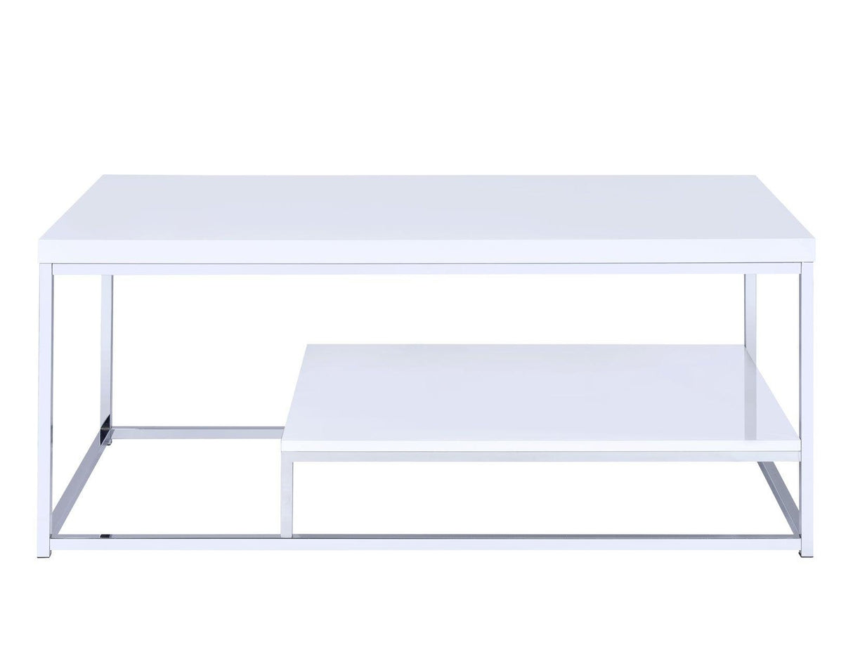 Lucia White 3-Piece Set (Cocktail & 2 End Tables) by Steve Silver at Eve Furniture