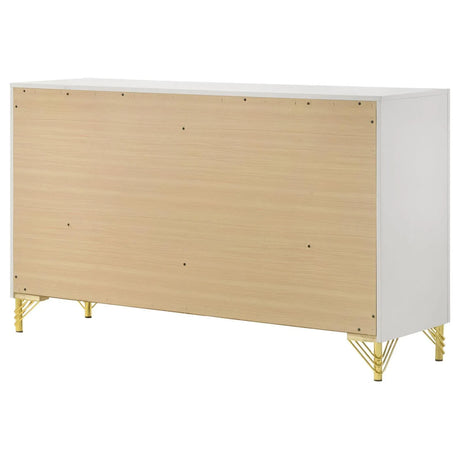 Lucia White 6-drawer Bedroom Dresser by Coaster at Eve Furniture