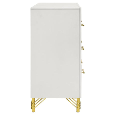 Lucia White 6-drawer Bedroom Dresser by Coaster at Eve Furniture