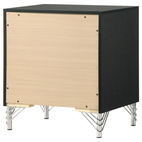 Lucia Black 2-drawer Nightstand Bedside Table by Coaster at Eve Furniture