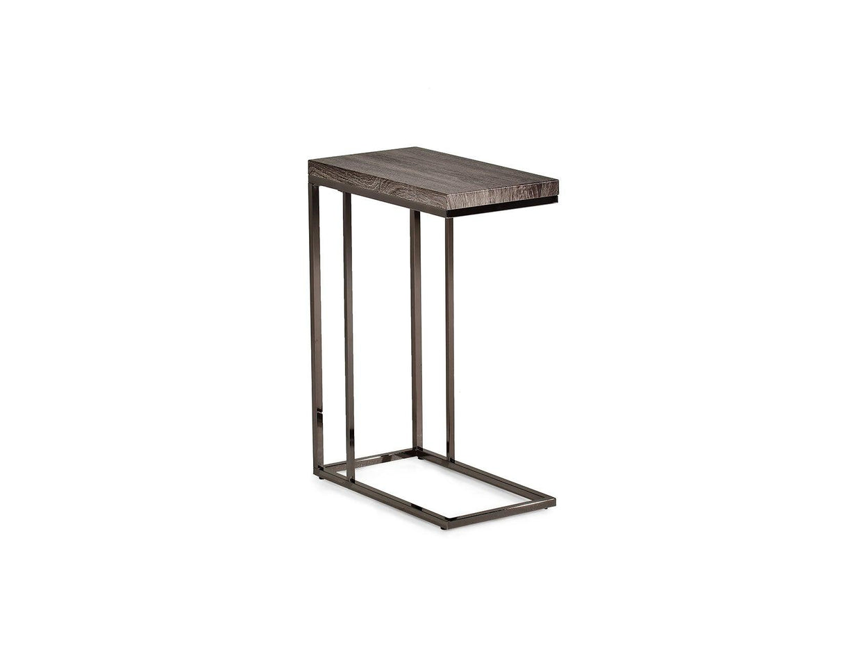 Lucia Chairside End Table, Gray/Black Nickel by Steve Silver at Eve Furniture