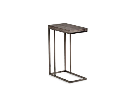 Lucia Chairside End Table, Gray/Black Nickel by Steve Silver at Eve Furniture