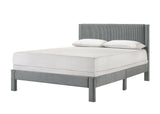 Lucia Light Gray Queen Platform Bed by Crown Mark at Eve Furniture