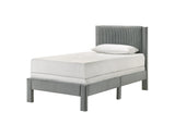 Lucia Light Gray Twin Platform Bed by Crown Mark at Eve Furniture