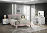Lucia Pink Queen Platform Bed by Crown Mark at Eve Furniture